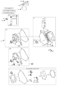 Page A Diagram and Parts List for 12D400 0007-0110 Briggs and Stratton Engine